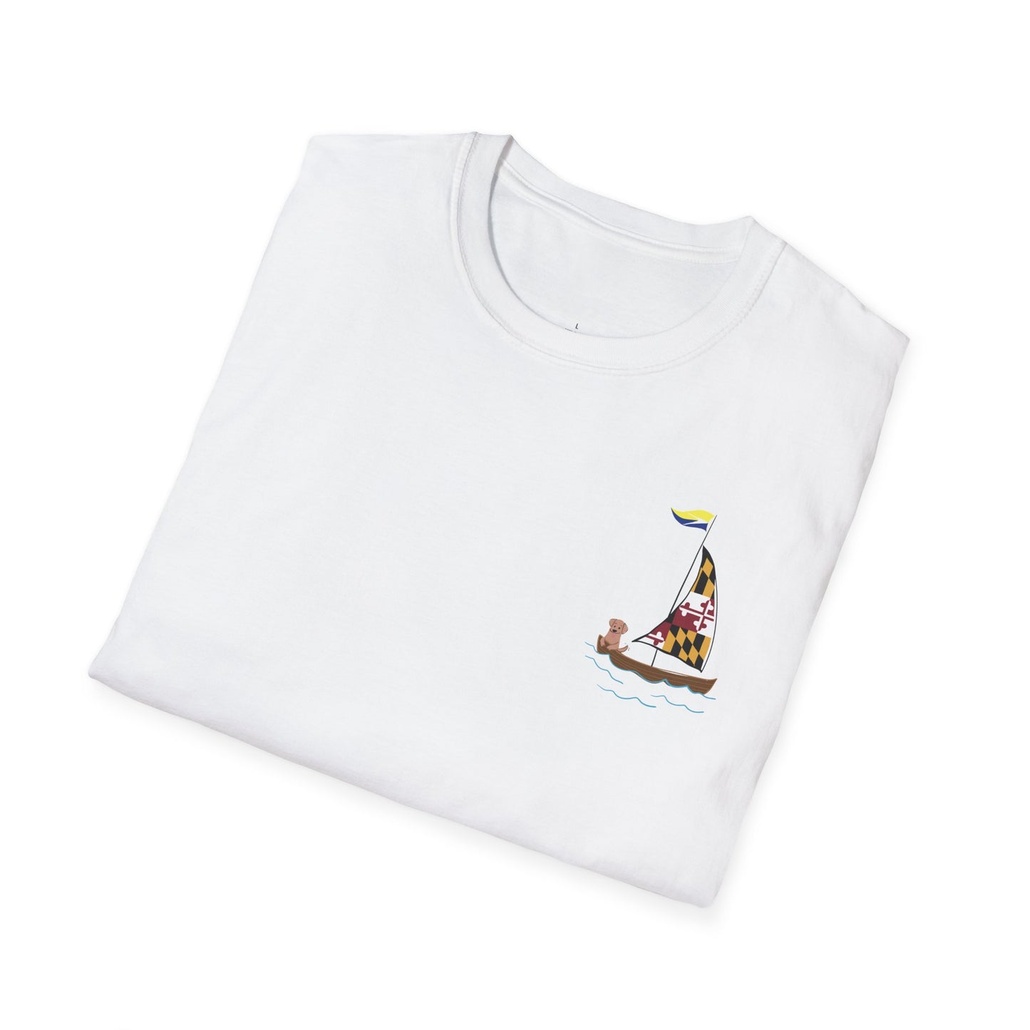 Maryland Sailing Dog Unisex Softstyle T-Shirt