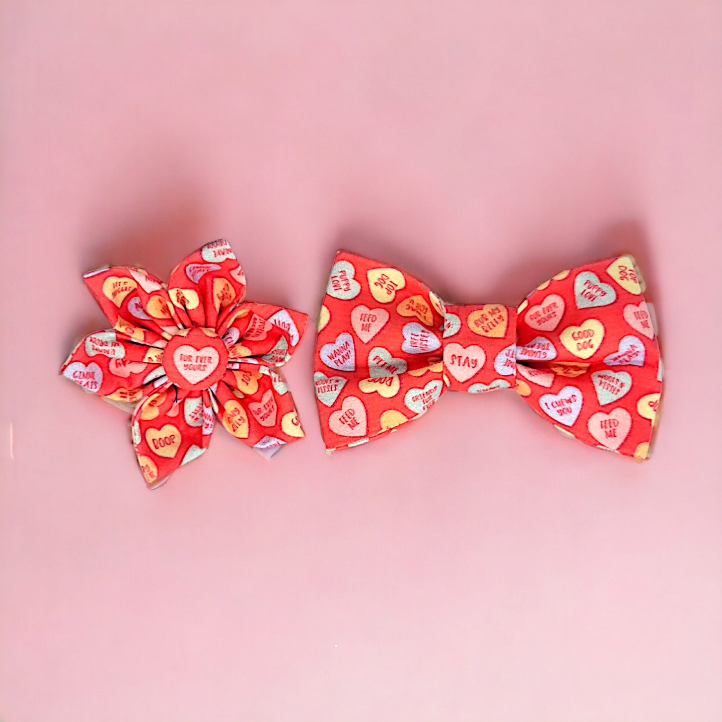 Candy Hearts Collar Bowtie