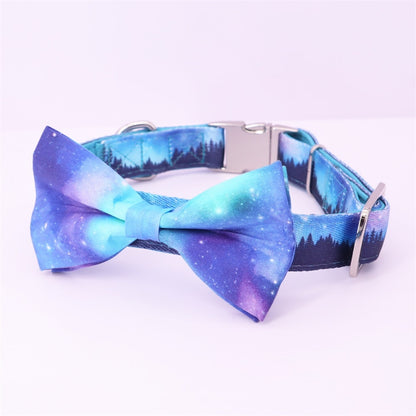 Aurora Borealis Collar and Attachable Bow Tie