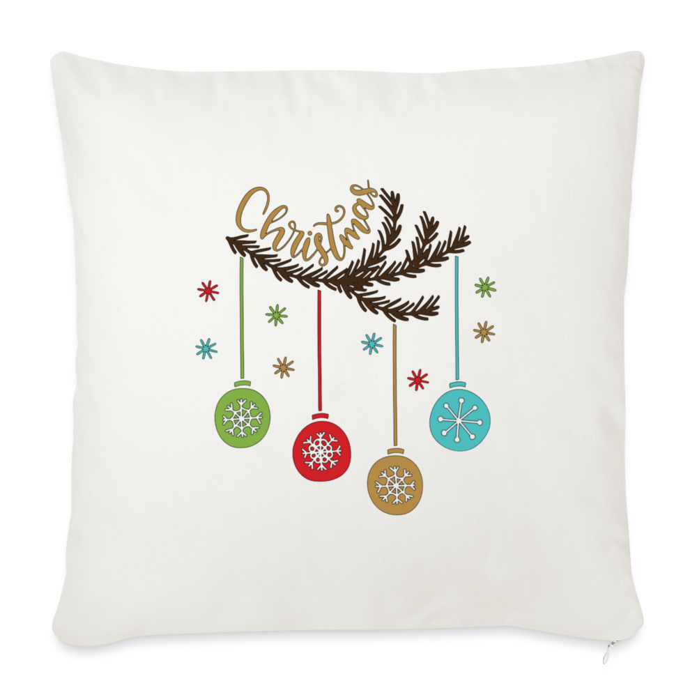 Christmas Ornaments Throw Pillow Cover - natural white