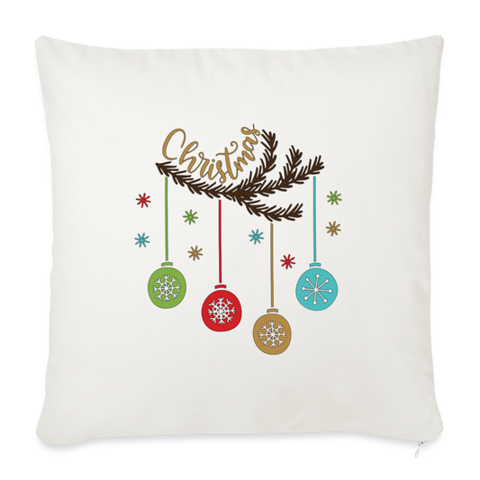 Christmas Ornaments Throw Pillow Cover - natural white