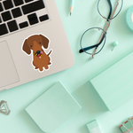 Load image into Gallery viewer, Dachshund Maryland Flag Bubble-free sticker
