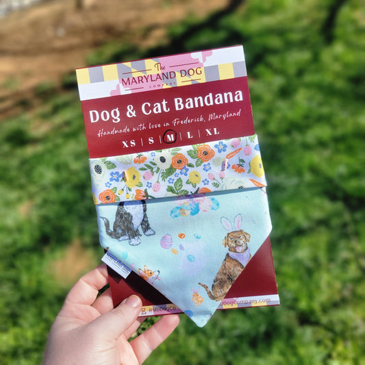 Easter Pups Reversible Pet Bandana