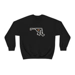 Load image into Gallery viewer, Maryland State Outline Maryland Flag Paw Prints Unisex Heavy Blend™ Crewneck Sweatshirt

