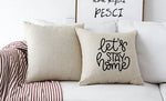 Load image into Gallery viewer, 18x18&quot; Let&#39;s Stay Home Décor Throw Pillow Cover
