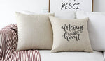 Load image into Gallery viewer, 18x18&quot; Welcome To Our Home Throw Pillow Cover
