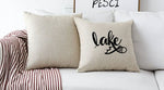 Load image into Gallery viewer, 18x18&quot; Lake House Throw Pillow Cover
