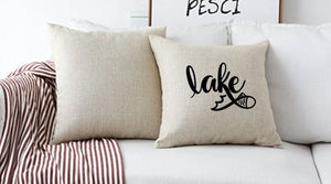 18x18" Lake House Throw Pillow Cover