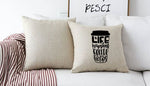 Load image into Gallery viewer, 18x18&quot; Life Happens Coffee Helps Throw Pillow Cover

