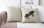 Load image into Gallery viewer, 18x18&quot; Believe In Unicorns Throw Pillow Cover
