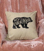 Load image into Gallery viewer, 18x18&quot; Let&#39;s Hibernate Throw Pillow Cover
