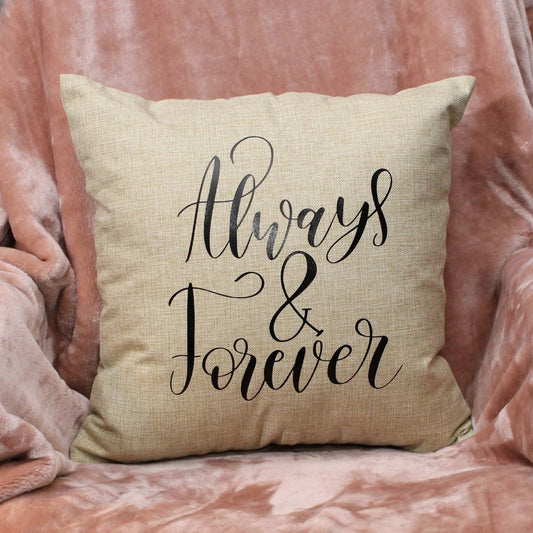18x18" Always and Forever Throw Pillow Cover