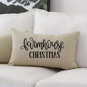 12x20" Farmhouse Christmas Throw Pillow Cover - Red Buffalo Plaid Available