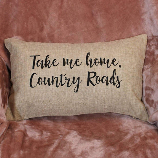 12x20 Country Roads Throw Pillow Cover