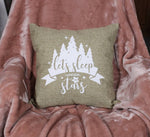 Load image into Gallery viewer, 18x18&quot; Let&#39;s Sleep Under The Stars Throw Pillow Cover
