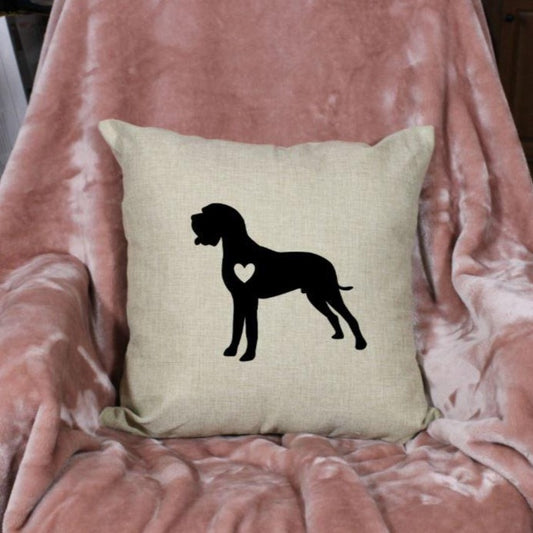 18x18" English Mastiff, Great Dane Dog Throw Pillow Cover