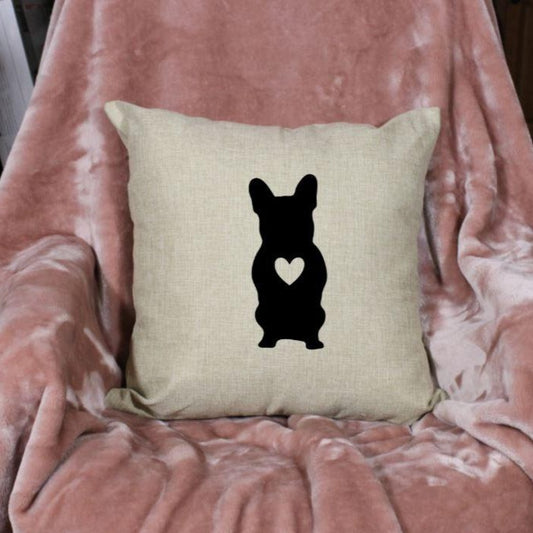 18x18" French Bulldog Throw Pillow Cover