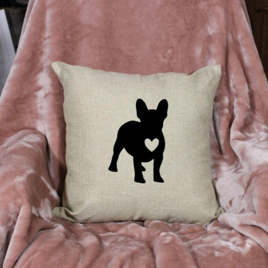 18x18" French Bulldog Throw Pillow Cover