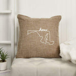 Load image into Gallery viewer, 18x18&quot; Home State Outline Throw Pillow Cover
