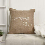 Load image into Gallery viewer, 18x18&quot; Home State Outline Throw Pillow Cover

