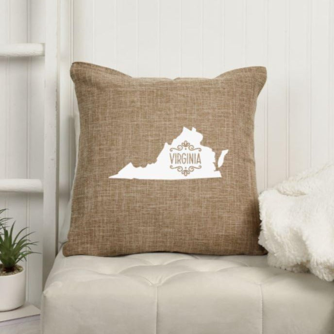18x18" Decorative Home State Throw Pillow Cover