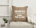 Load image into Gallery viewer, 18x18&quot; Memories are Made at the Lake Throw Pillow Cover

