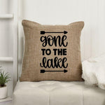 Load image into Gallery viewer, 18x18&quot; Gone to the Lake Throw Pillow Cover
