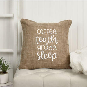 18x18" Coffee Teach Grade Sleep Pillow Cover