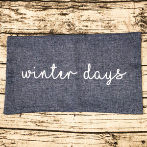 12x20 Winter Days Throw Pillow Cover