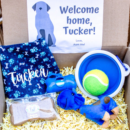 New Puppy Gift Box | Dog Adoption Gift | New Pet Gift | Personalized Pet Gift | Custom Dog Gift | Dog Hamper