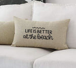 Load image into Gallery viewer, 12x20&quot; Life is Better at the Beach Throw Pillow Cover
