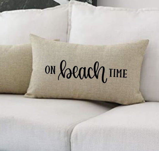 18x18" On Beach Time Throw Pillow Cover