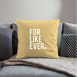 Load image into Gallery viewer, For Like Ever Throw Pillow Cover 18” x 18” - washed yellow
