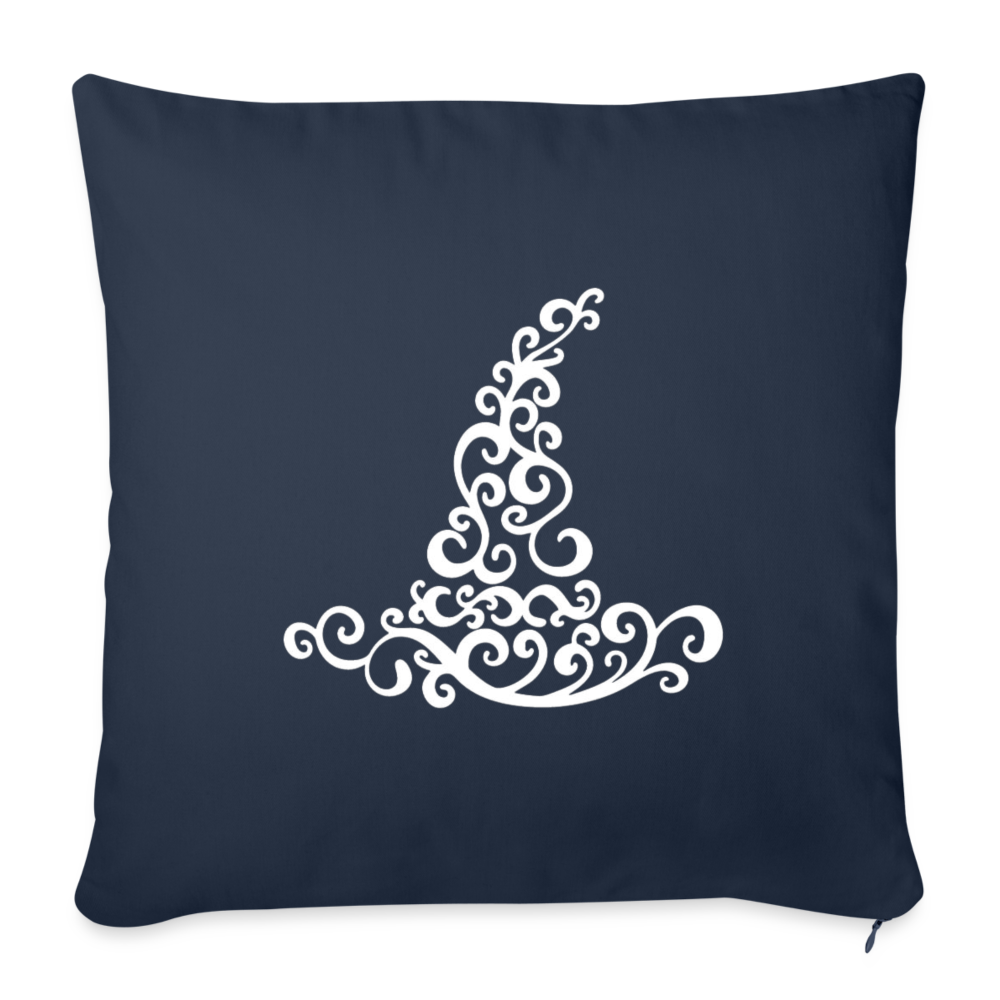 Witch's Hat Throw Pillow Cover 18” x 18” - navy