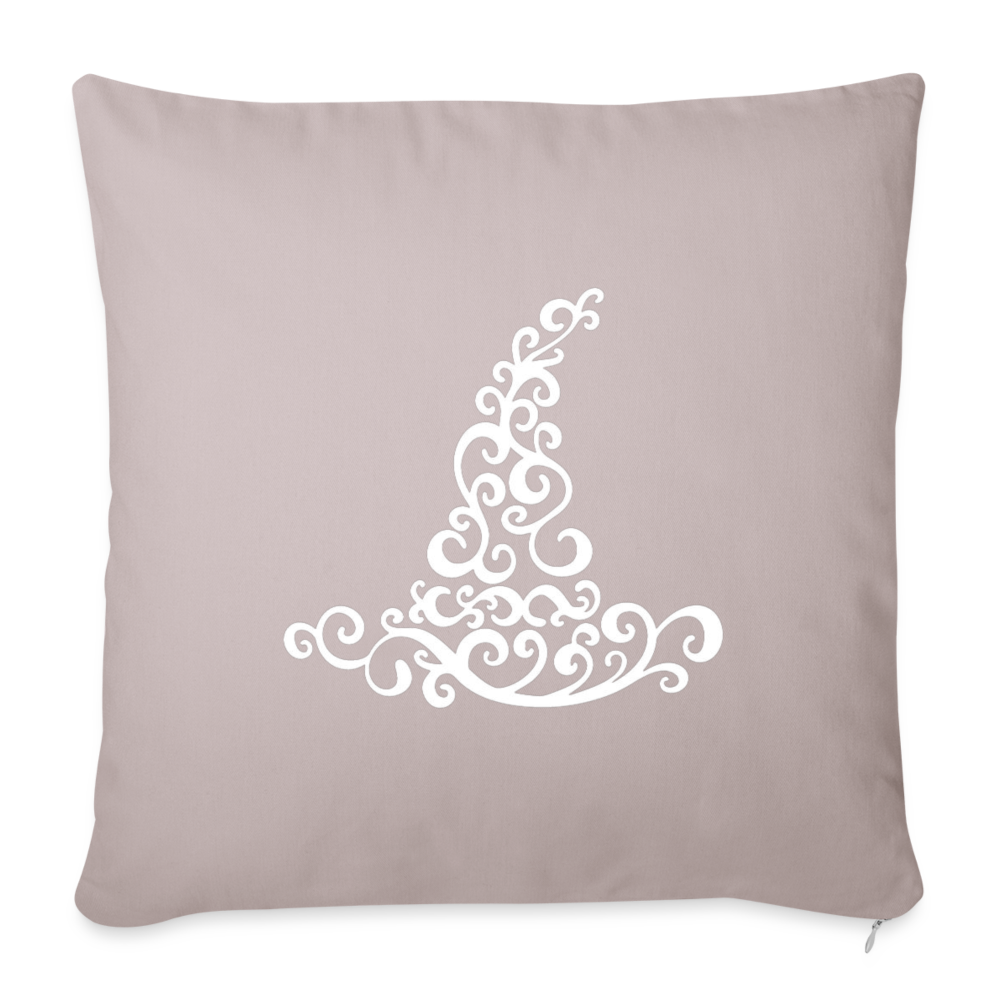 Witch's Hat Throw Pillow Cover 18” x 18” - light taupe