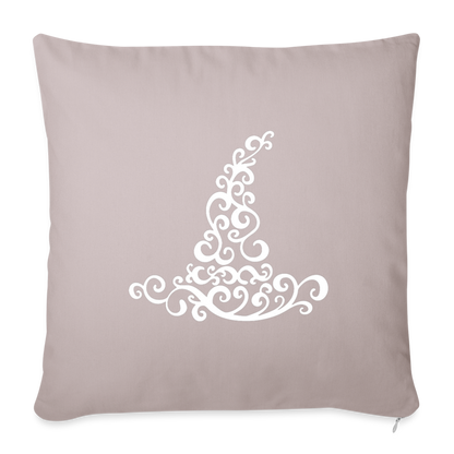 Witch's Hat Throw Pillow Cover 18” x 18” - light taupe