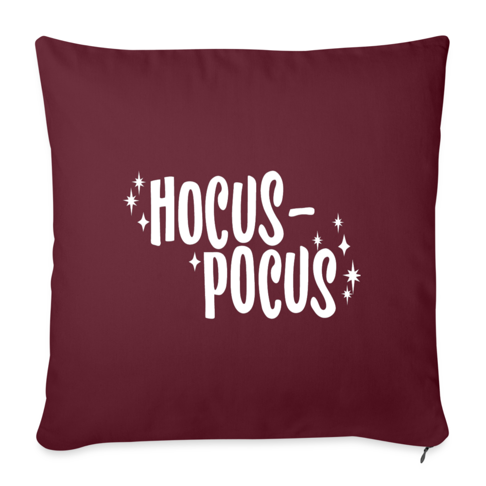 Hocus Pocus Throw Pillow Cover 18” x 18” - burgundy