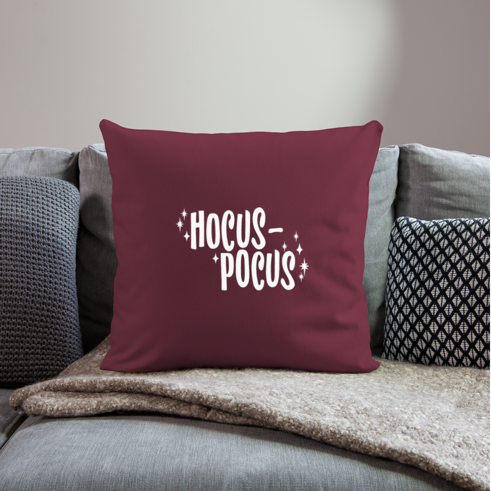 Hocus Pocus Throw Pillow Cover 18” x 18” - burgundy