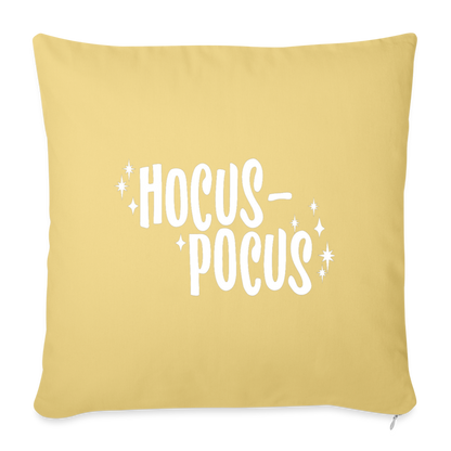 Hocus Pocus Throw Pillow Cover 18” x 18” - washed yellow