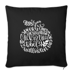 Load image into Gallery viewer, Halloween Words Pumpkin Throw Pillow Cover 18” x 18” - black
