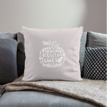 Load image into Gallery viewer, Halloween Words Pumpkin Throw Pillow Cover 18” x 18” - light taupe
