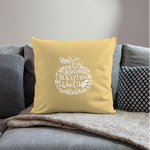Load image into Gallery viewer, Halloween Words Pumpkin Throw Pillow Cover 18” x 18” - washed yellow
