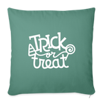 Load image into Gallery viewer, Trick or Treat Throw Pillow Cover 18” x 18” - cypress green
