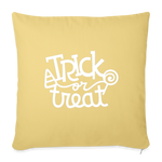 Load image into Gallery viewer, Trick or Treat Throw Pillow Cover 18” x 18” - washed yellow

