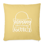 Load image into Gallery viewer, Shopping Makes Everything Better Throw Pillow Cover 18” x 18” - washed yellow
