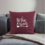 Load image into Gallery viewer, To The River Throw Pillow Cover 18” x 18” - burgundy
