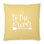 Load image into Gallery viewer, To The River Throw Pillow Cover 18” x 18” - washed yellow
