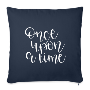 Once Upon A Time Throw Pillow Cover 18” x 18” - navy
