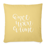 Load image into Gallery viewer, Once Upon A Time Throw Pillow Cover 18” x 18” - washed yellow
