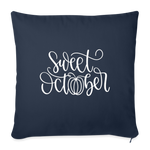Load image into Gallery viewer, Sweet October Throw Pillow Cover 18” x 18” - navy
